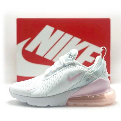 *NEW* Big Kids Nike Air Max 270 (GS) White/Pink Foam- Lt Grey (943345 122) 