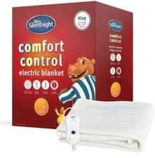 Image of Comfort Control Electric Blanket King Size Heated Electric Fitted Underblanket