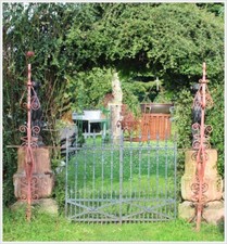 Garten Pforte Tor Hortulus Schmiedeeisen "Flamme Empor"