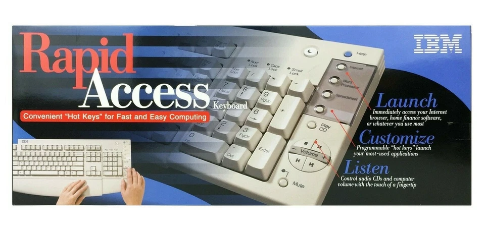 IBM KB-7993 Rapid Access PS2 / AT Keyboard 00K8649 / 12J5557 / 12J5558 - Image 4 of 4