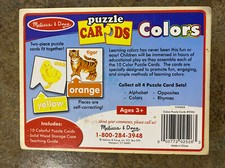 Melissa  Doug 2 Piece Color Puzzle Cards in Wooden Box For Ages 3 
