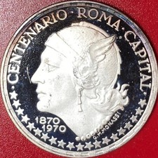 1970 GUINEA EQUATORIAL 150 PESETAS .96 OZ SILVER PROOF MERCURY HEAD CROWN 45mm