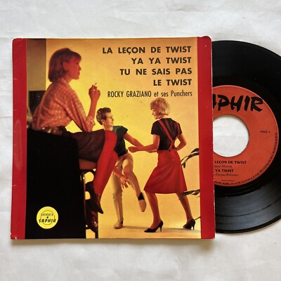 Rocky Graziano Et Ses Punchers   La Leçon De Twist SAPHIR 1963 POP 7'' EP FRANCE