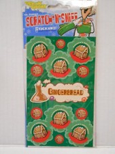 GINGERBREAD Christmas Stink Factory Scratch N Sniff Stickers 2 Sheets Sealed