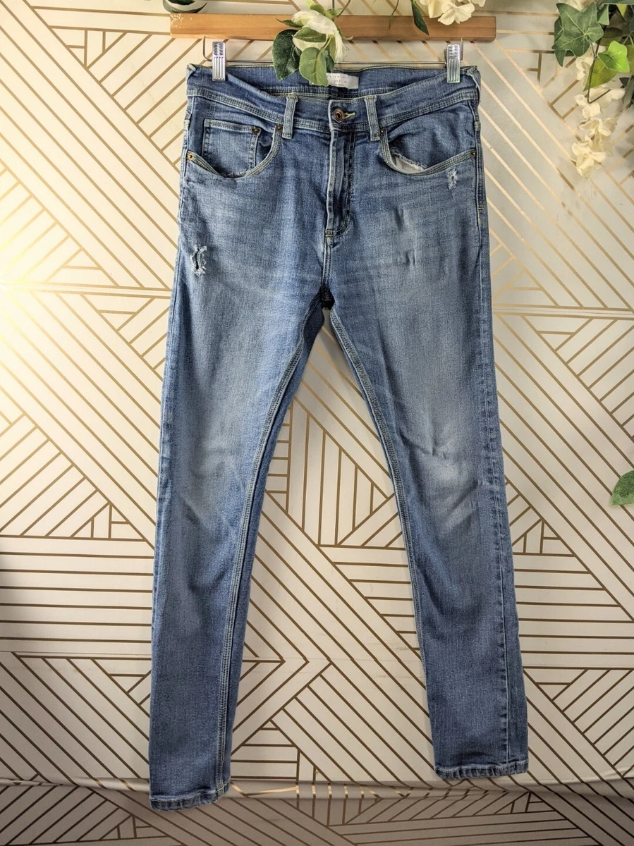 ZARA MAN Men s Premium Denim Slim Fit Stretch Jeans Medium Wash Size 31