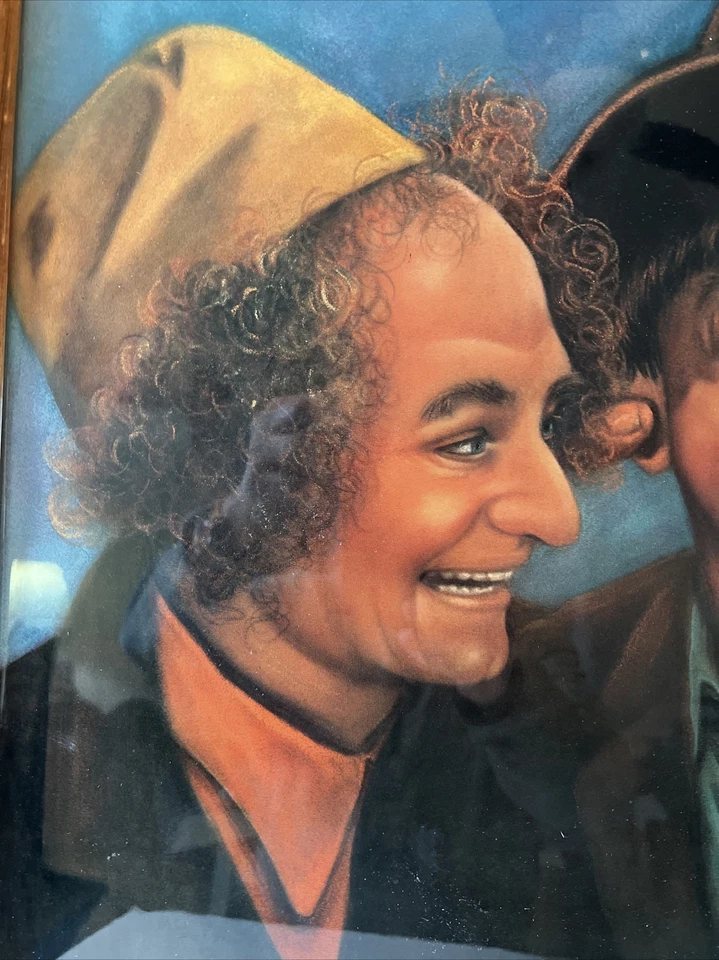 Reloj de Pared Vintage The Three Stooges Firmado Sally Evans Marco de Fotos 27x20 RARO Foto 3 de 4