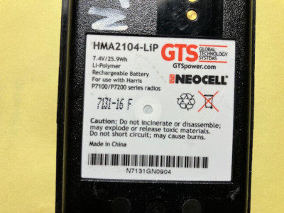 10 Gts Or Polymax 4100mAh  Lithium Polymer battery's for Harris P7100 Raido Used