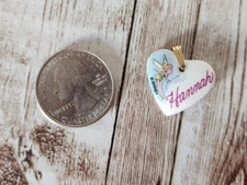 Disney Tinkerbell Tink "Hannah" Heart Necklace Charm