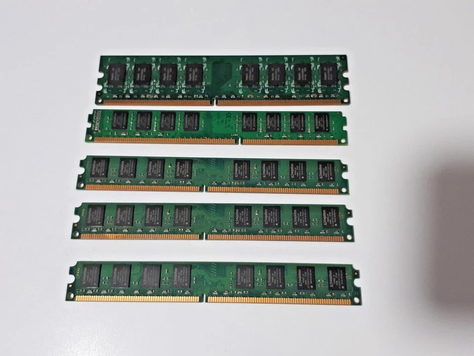 Used Kingston 2GB DDR2 & 4GB DDR3 Rem PC Memory Module - 5 Pcs. Sold As Bundle - Image 2 of 4