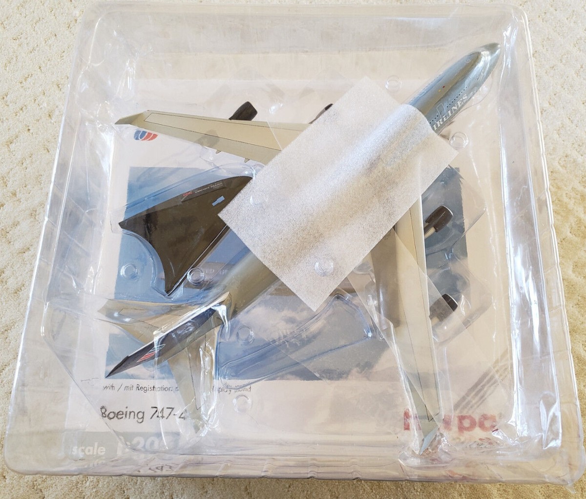 ユナイテッド航空　B747-400 herpa 1/500 Reviewing the 1/500 Boeing 747-400 (United Airlines) by