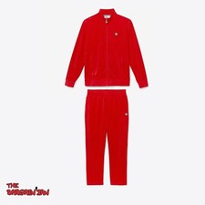 Fila Men's Velour Sweatsuit Tracksuit Red Set Velvet Size M L 2XL 3XL NWT