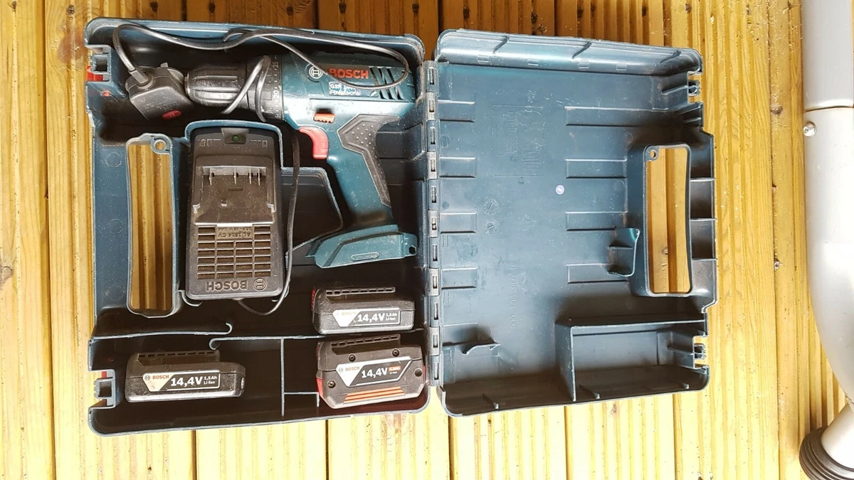 BOSCH GSB 14.4 2 LI HAMMER DRILL CHARGER 3 BATTERIES CASE eBay