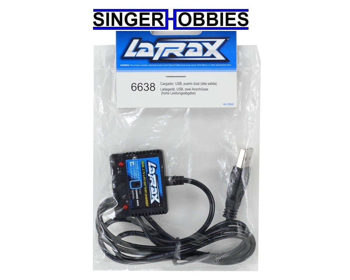 Traxxas 6638 Charger, USB, Dual-Port (high output) LATRAX ALIAS TRA1