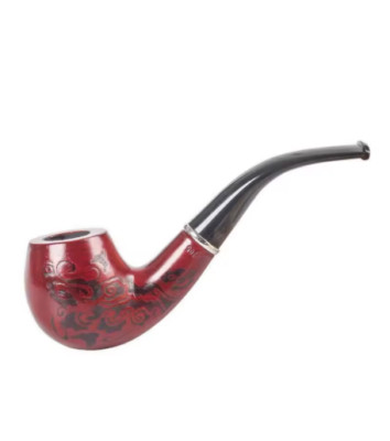 Holz Tabakpfeife geschnitzt Filtertabak gebogen Retro Pfeife Geschenk für Männer