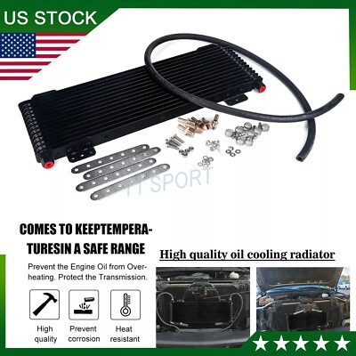 #ad BLACK Tru Cool 40000 40k GVW Transmission Oil Cooler Low Pressure Drop LPD47391 $53.87