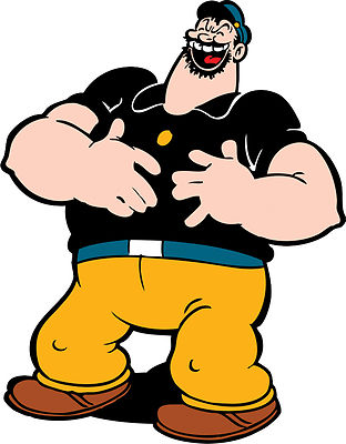 #819 Brutus Popeye Höhe ca.145cm Pappaufsteller USA  Aufsteller Lebensgroß