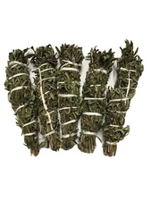 Mugwort(Black Sage) Hand-wrapped Smudge Stick 9” Long 2” Wide 5 Pack Free Ship