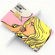 One Debit Credit Card Skin Sticker Decal with Chip Crying Girl