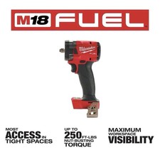 Milwaukee 2854-20 M18 Fuel 38 Compact Impact Wrench W Friction Ring Nib