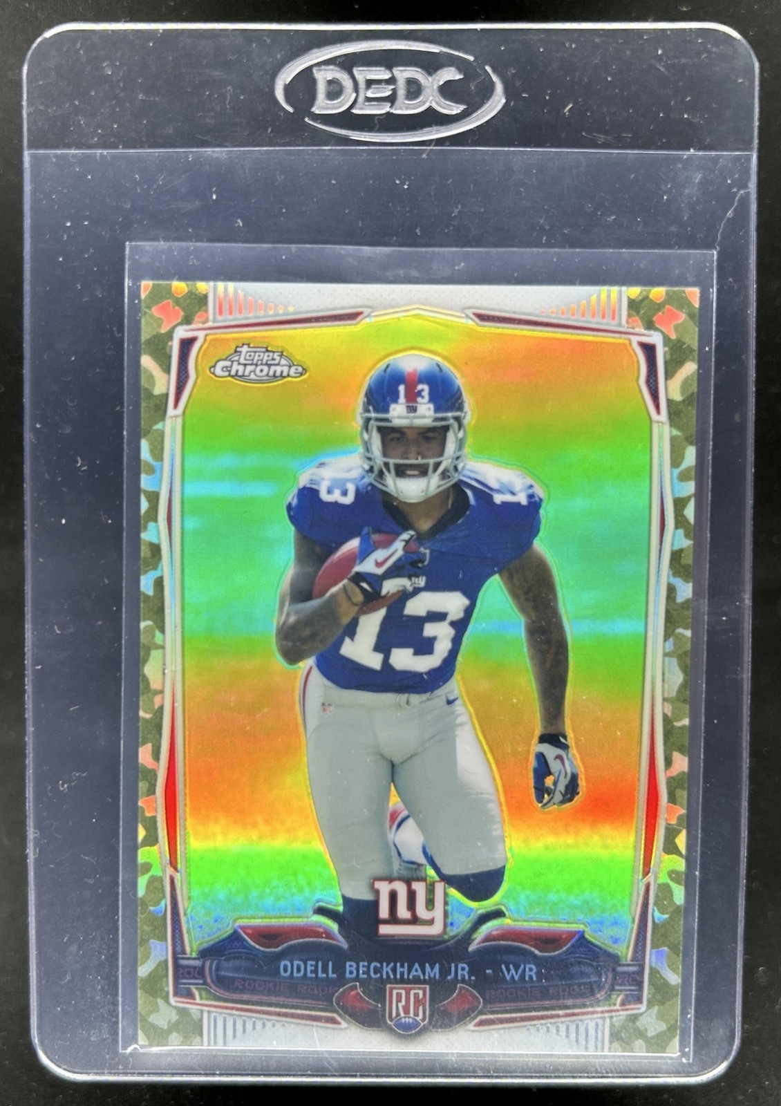 2014 Topps Chrome Odell Beckham Jr. RC Camo Refractor Rookie #/499 Giants