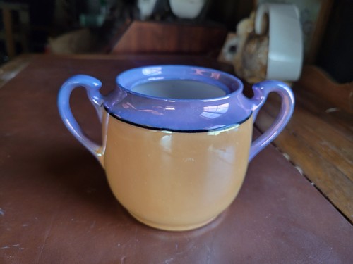 Vintage TT Takito Hand Painted Japanese Lusterware Sugar Bowl -no Lid