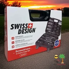 Swiss Design 55 Piece Screwdrivers Set in Carry Case CSDF-55DCCS-2 / New in Box!