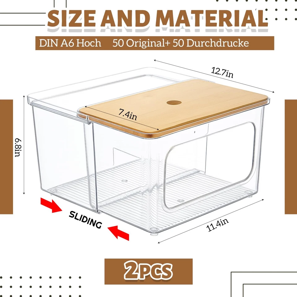 Soporte dispensador de bolsas de basura 2 piezas 2 en 1, bolsas de basura de plástico acrílico transparente C... Foto 2 de 4