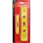 Torpedo 2-Pc. Plastic Leveling Set - 9in. Level with 3 Vials and Magnetic