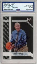2024 LEAF PRO SET DICK VITALE  SIGNED 1/1 BLACK PROOF CARD PSA DNA COA AUTOGRAPH