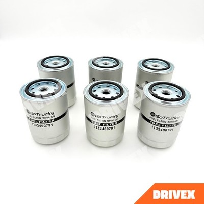 6x Fuel Filter Element For Isuzu NPR NQR NRR FTR FVR 4HE1 4.8L 6HE1 7.1L 89-07