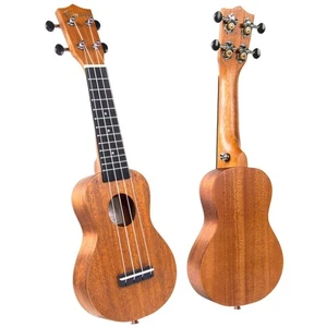 Pocket Ukulele Mini 17" Mahogany Soprano Uke for All Ages