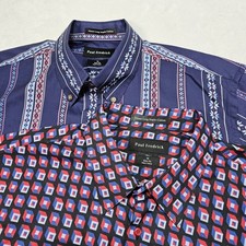 Paul Frederick Dress Shirt Lot Mens XL Slim Fit Finest Long Stqple Cotton Casual