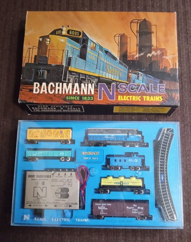 Bachmann N Great Northern Freight Set GP-40 Minty Unused w Box Papers ca 1970