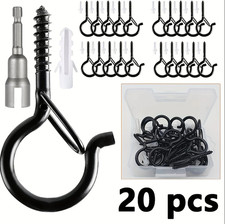 20pcs Windproof Hanger Hooks with Safety Buck...