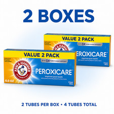 Arm Hammer Peroxicare Toothpaste Clean Mint 6 oz 2 Boxes 4 Tubes