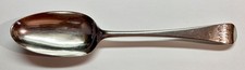 George III Old English sterling silver tablespoon, 1769, London, 8.25", monogram