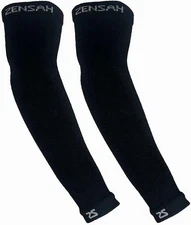 "Alpaca Wool Compression Arm Warmers - Long Fingerless Small-Medium Black "