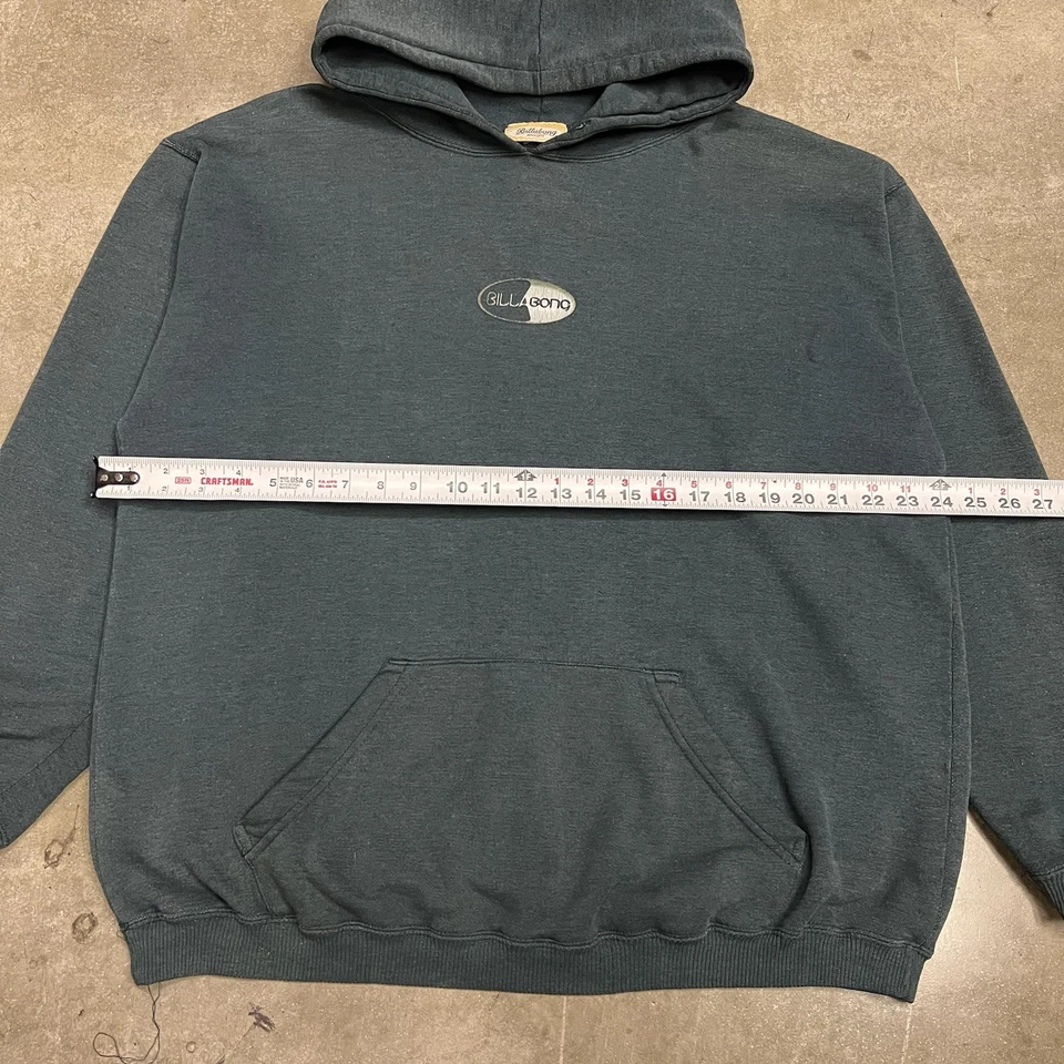 Sudadera con Capucha Vintage BILLABONG Verde L/XL Y2K Años 80 90’s Patinador Raver Surf Gótico Grunge Foto 4 de 4