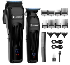Professional Hair Clippers for Men, Professional Barber Clippers and Trimmer Set