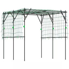 Garden Arch Trellis, 7.3 FT Tall Plant Trellis Support with Climbing Net, Outdoo