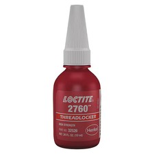 Loctite Threadlocker, LOCTITE 2760, Red, High Strength, Liquid, 50 mL Bottle