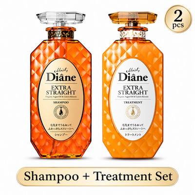 Moist Diane Extra Smooth & Straight Shampoo Treatment Set 450ml x 2