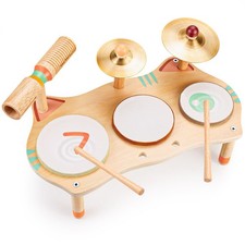 Drum Set for Toddlers, All-in-Montessori Musical Instruments - Wooden Music T...