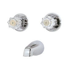 HomePointe 623456 Tub Faucet, 2 Acrylic Handles, Chrome Finish - Quantity 1