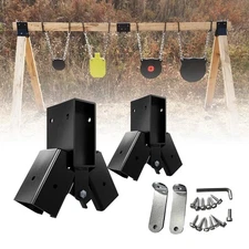 2-Pack Heavy Duty 2x4 Target Stand Brackets, A-Frame Swing Set Hardware with ...