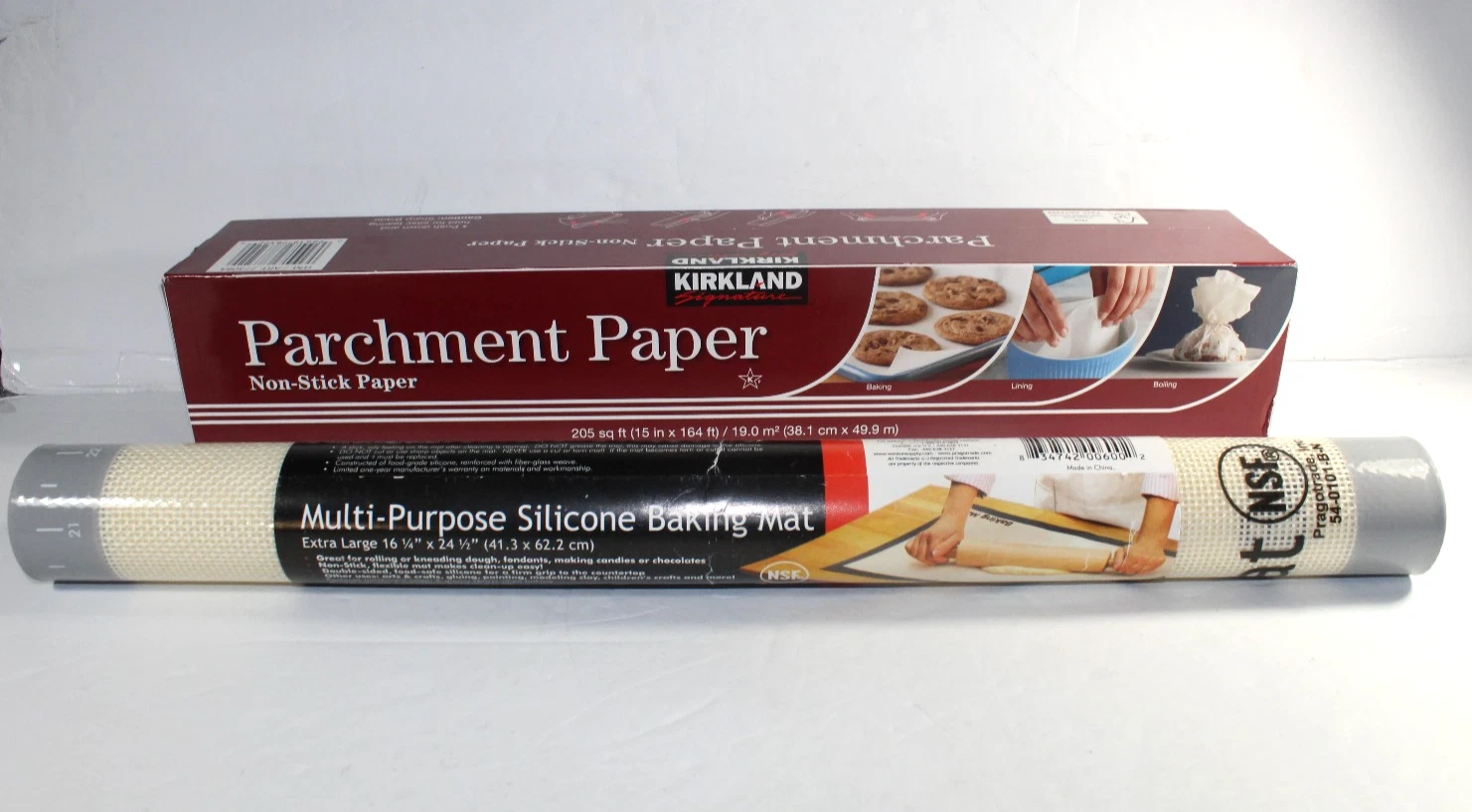 XL 16-1/4" x 24-1/2" Silicone Baking Mat & 205 sq. ft. Parchment Paper Bundle
Opens in a new window
