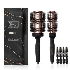 Round Brush for Blow Drying, Ceramic Coated Barrel for Volumizing  Shine, Li...