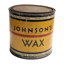 SC Johnson & Son Racine Wisconsin Paste Wax 1935 Vintage Can 