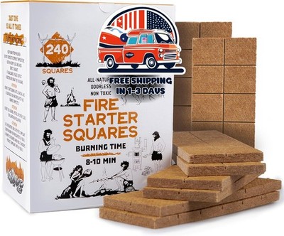 Cubos iniciadores de fuego: a base de cera natural, inodoros y no tóxicos NUEVO