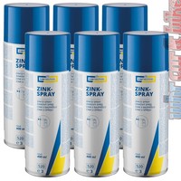 6X 400Ml Cartechnic Zinkspray Rostschutz Korrosionsschutz Spray üBerlackierbar